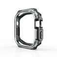 thumbnail image 1 of Armor Bumper Case Designed for Apple Watch Series 6 /SE/Series 5/Series 4/SE 40mm, Silicone Hard PC Shockproof Drop Protective Durable Case Cover, Blackclear, 1 of 8