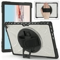 thumbnail image 1 of Armor Case Designed for Microsoft Surface Pro 7 Plus 12.3 inch, Pro 7, Pro 6, Pro 5, Pro 4, with Hand Strap Heavy Duty Protection Kickstand Shockproof Military Drop Tested Rugged Case  (Clear), 1 of 11