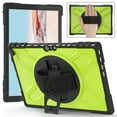 thumbnail image 1 of Armor Case Designed for Microsoft Surface Pro 7 Plus 12.3 inch, Pro 7, Pro 6, Pro 5, Pro 4, with Hand Strap Heavy Duty Protection Kickstand Shockproof Military Drop Tested Rugged Case  (Green), 1 of 11