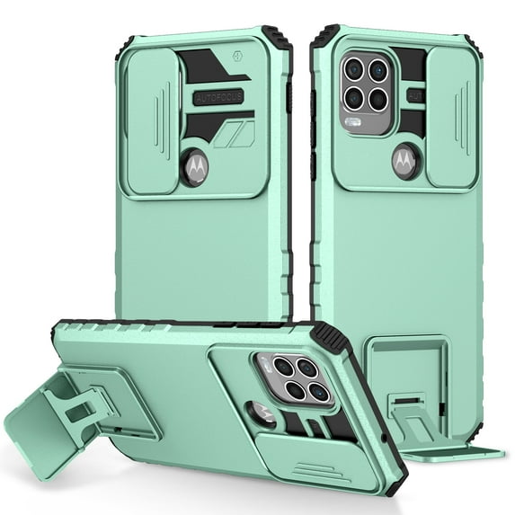 Armor Case for Motorola Moto G Stylus 5G 2021 6.8 inch, Stand Case with Slide Camera Cover & Kickstand Military Grade Shockproof Heavy Duty Protective for Motorola Moto G Stylus 5G 2021, Mint