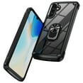 thumbnail image 1 of Armor Case for Samsung Galaxy A54 5G, Adjustable Kickstand & Military Grade Shockproof Heavy Duty Protective Ring Holder Clear PC Back & TPU Frame for Samsung Galaxy A54 5G, Black, 1 of 7