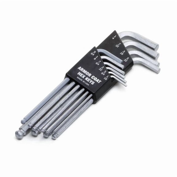 Armor Coat 10 Piece SAE L-Shape Hex Key Set, UST274678 UST274678