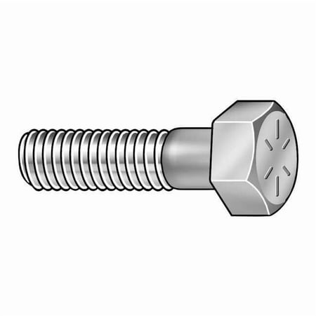 Grade 8, 1/2"-13 Hex Head Cap Screw, Steel, 6 in L, 5 PK UST235826