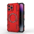 thumbnail image 1 of Armor Designed for iPhone 15 Pro Max Case, Built-in Magnet Compatible with MagSafe Charging Slim Lightweight Shockproof Dropproof Rugged Protective Phone Cover for iPhone 15 Pro Max, Red, 1 of 10