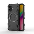 thumbnail image 1 of Armor Designed for iPhone 16 Case, Built-in Magnet Compatible with MagSafe Charging Slim Lightweight Shockproof Dropproof Rugged Protective Phone Cover for iPhone 16, Black, 1 of 9