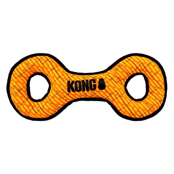 KONG Armor Double Tug Durable Plush Dog Toy, Large, Orange