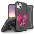 thumbnail image 1 of Armor Kombo Holster Rugged Cover Designed For Apple iphone 13 Mini 5.4" Case Black/Black, 1 of 9