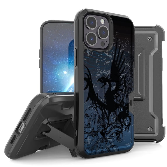 Armor Kombo Holster Rugged Cover Designed For Apple iphone 13 Pro 6.1"Case Black/Black