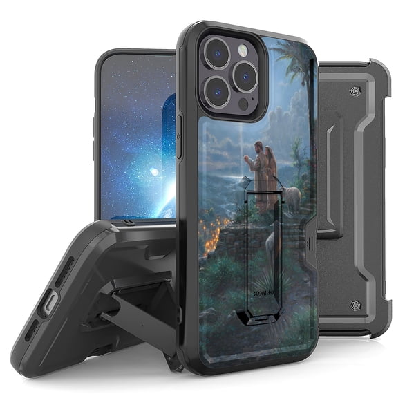 Armor Kombo Holster Rugged Cover Designed For Apple iphone 13 Pro 6.1"Case Black/Black