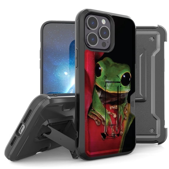 Armor Kombo Holster Rugged Cover Designed For Apple iphone 13 Pro 6.1"Case Black/Black