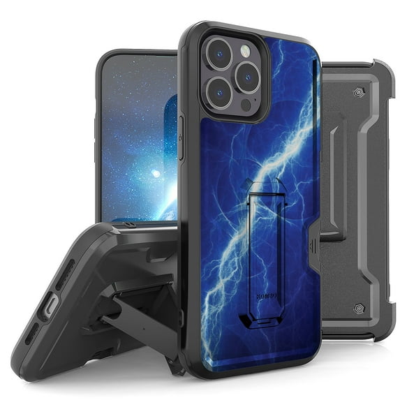 Armor Kombo Holster Rugged Cover Designed For Apple iphone 13 Pro 6.1"Case Black/Black