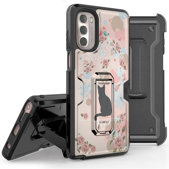 Armor Kombo Holster Rugged Cover Designed For Moto G Stylus 2022 Case Animals Series