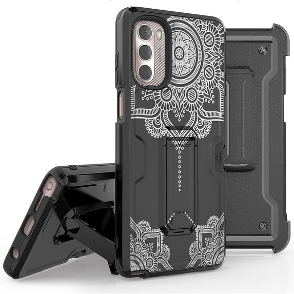 Armor Kombo Holster Rugged Cover Designed For Moto G Stylus 2022 Case Texture, Pattern And Other Series