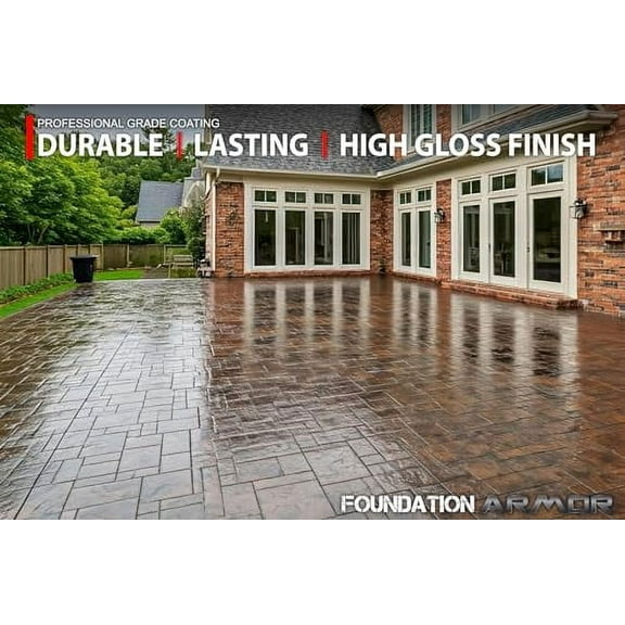 Armor LV25 Solvent Based Acrylic High Gloss Wet Look - and Seal for Concrete and Pavers (LV25-1 GAL - 350 VOC)