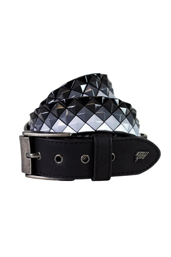 Armor Leather Belt [Black and White]