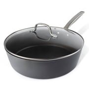 Granitestone Armor Max Saut  Pan with Lid - 4 Quart. Non Stick Deep Frying Pan with Lid, Large Frying Pan, Oven Safe Skillet with Lid, Multipurpose Jumbo Cooker, Stovetop/Dishwasher Safe, Non Toxic