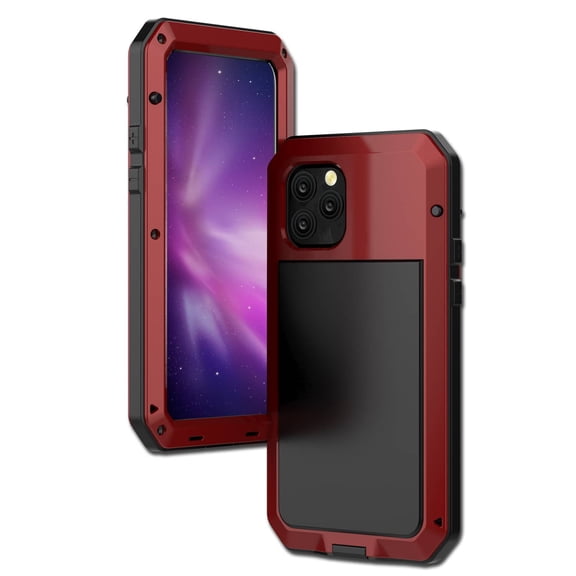 Armor Metal Aluminum Shockproof Phone Case for iPhone 11 Pro Max, 360 Full Body Protective Rugged Outdoor Military-Grade Shockproof Cover