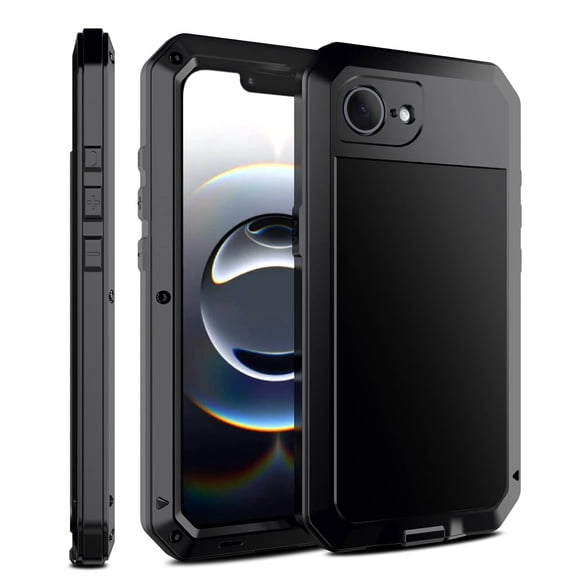 Armor Metal Aluminum Shockproof Phone Case for iPhone 16e, 360 Full Body Protective Rugged Outdoor Military-Grade Shockproof Cover