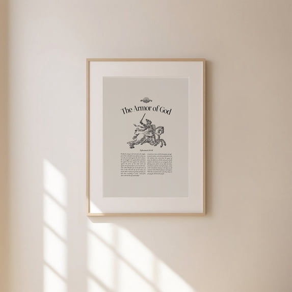 Armor Of God Wall Art Vintage Bible Verse Decor Unframed Canvas 16x20in ...