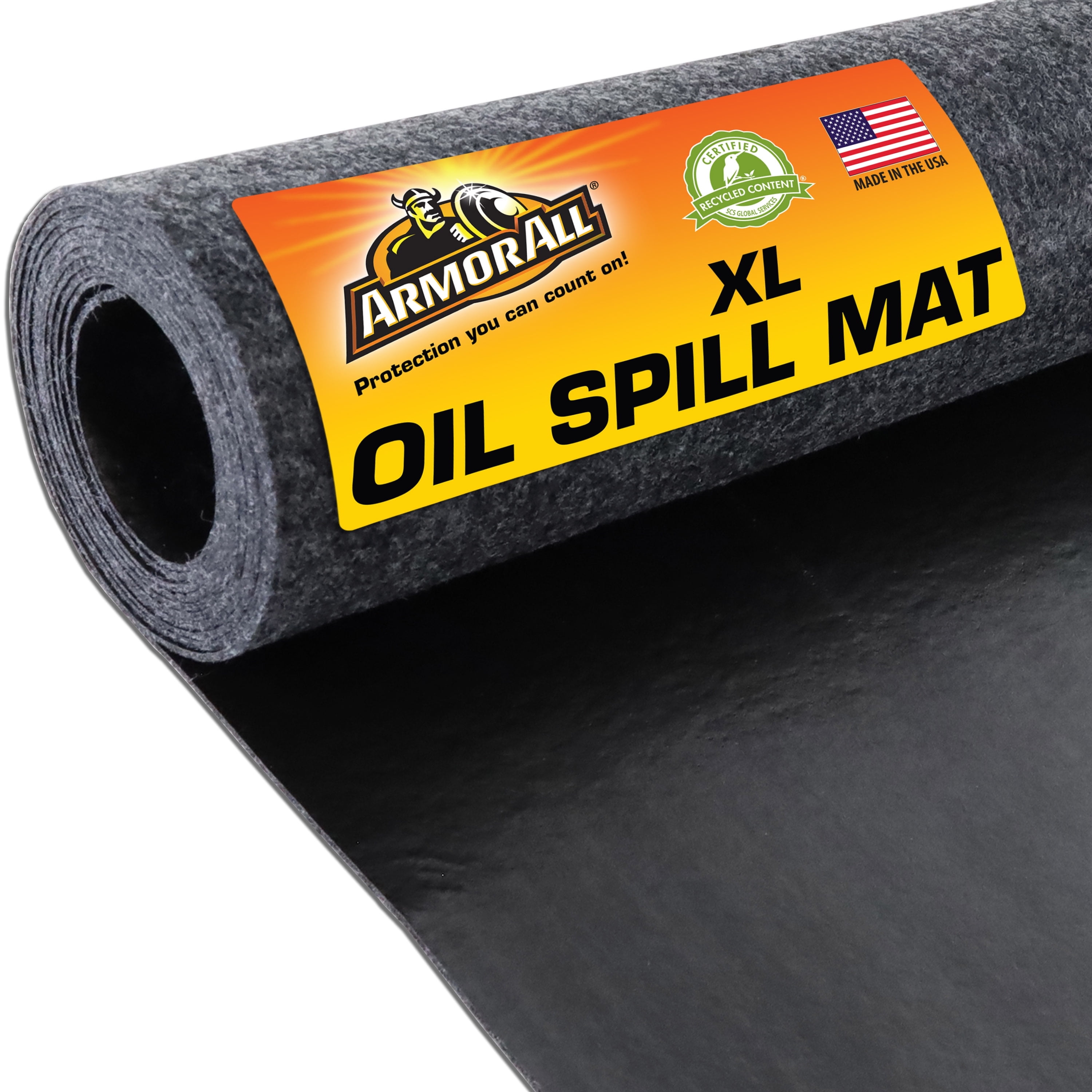 Armor All Premium Oil Spill Mat, Garage Floor Maintenance Mat (30" x 59"), Absorbent Oil Pad, Reusable, Washable, Durable, Waterproof Backing Contains Liquids, Protects Surface