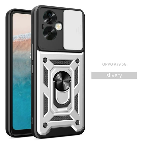 Armor Ring Stand Holder Case For OPPO A98 A94 A79 A78 A76 A36 A74 A93 A54 A74 A93 A95 A54 A58 A57 A77 A57 A55 A53S A53 A72 A73 A53 A32 A5 A38 A31 A17 A16 Cover Slide Camera Lens Protection Coque Capa