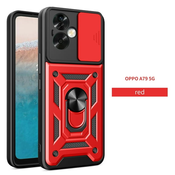 Armor Ring Stand Holder Case For OPPO A98 A94 A79 A78 A76 A36 A74 A93 A54 A74 A93 A95 A54 A58 A57 A77 A57 A55 A53S A53 A72 A73 A53 A32 A5 A38 A31 A17 A16 Cover Slide Camera Lens Protection Coque Capa