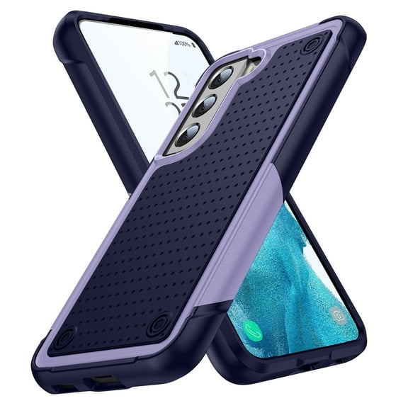 Armor Shockproof Case for Samsung Galaxy S10 Plus, [Military Grade Anti-Drop] Rugged Hybrid Hard PC+Soft Silicone Heavy-Duty Tough Durable Slim Lightweight Protective Bumper Phone Case, Lightpurple