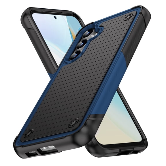 Armor Shockproof Case for Samsung Galaxy S25 Plus, [Military Grade Anti-Drop] Rugged Hybrid Hard PC+Soft Silicone Heavy-Duty Tough Durable Slim Fit Lightweight Protective Bumper Phone Case, Navyblue