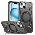 thumbnail image 1 of Armor Stand Case for iPhone 14,[Compatible with MagSafe] Military Shockproof Rugged Phone Case,Magnetic with Car Mount,Built in 360° Rotatable Ring Kickstand For iPhone 14,Gray, 1 of 8