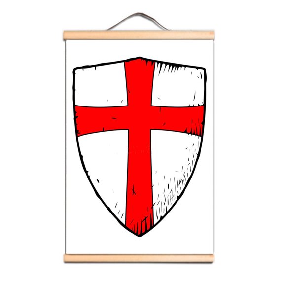 Armor Warrior Canvas Scroll Painting Wall Hangings Decor Mural - Vintage Knights Templar Art Poster Wall Chart For living Room Office Indoor Walls 1,Multicolor,11.8X17.7 inches