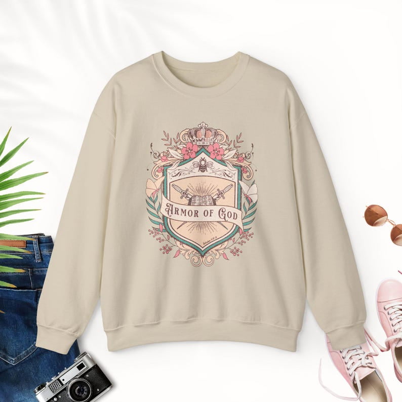 Armor of God Christian Floral Sweatshirt Armor of God Tee gift for Her ...