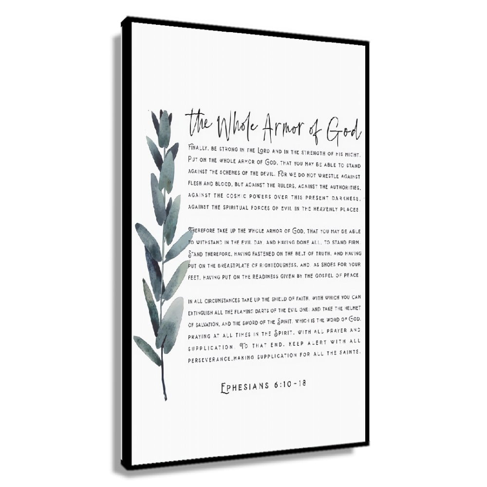 Armor of God Ephesians 6 10 18 Esv Bible Verse Wall Art Print Scripture