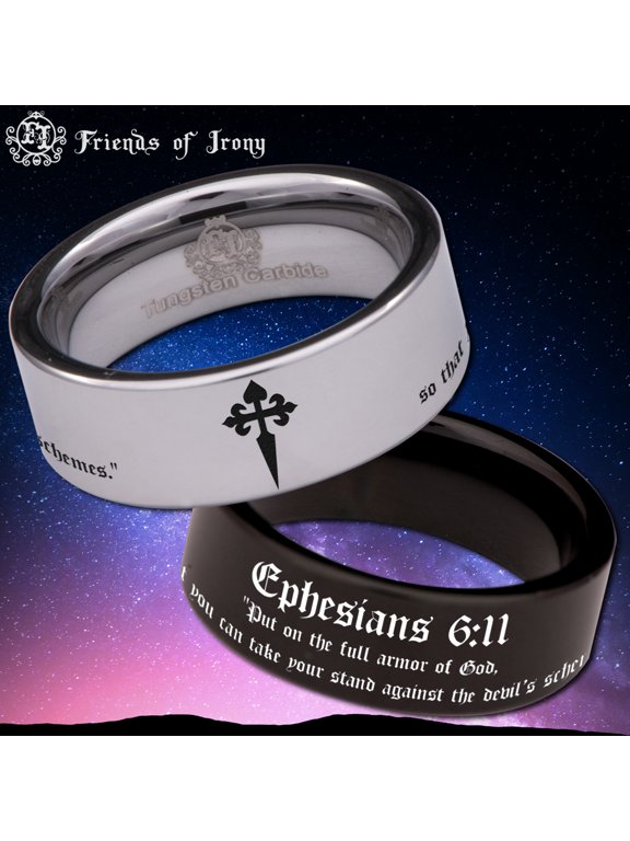 Armor of God Ephesians 6:11 Tungsten Carbide Ring