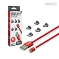 thumbnail image 1 of Armor3 M07476-RD Universal Magnetic Charging Cable Set For Type C/Micro For Nintendo Switch®/PS4®/Xbox One®/Android® (6 Pieces) (Red), 1 of 4