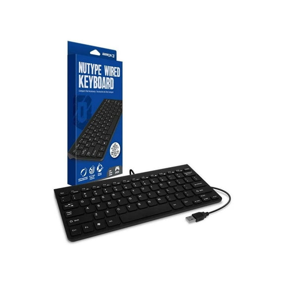 Armor3 "NuType" Wired Keyboard for PlayStation 4 PS4, Nintendo Switch, PC, & Mac
