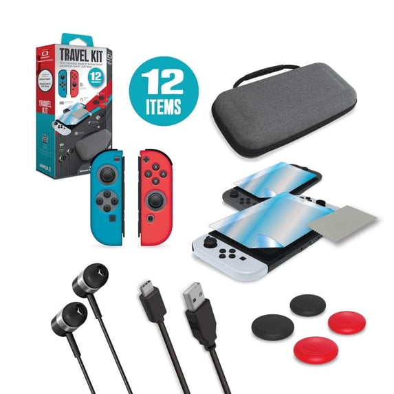 Armor3 Travel Kit 12in1 Accessory Bundle for Nintendo Switch & Switch OLED