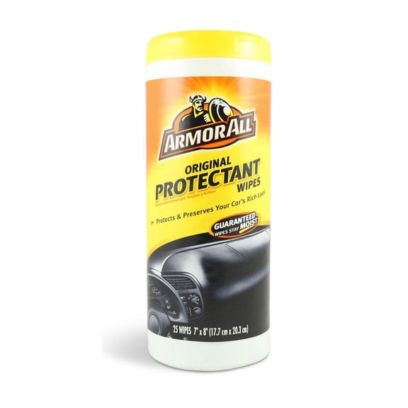 ArmorAll Original Protectant Renews & revitalizes vinyl rubber plastic, 25 Wipes