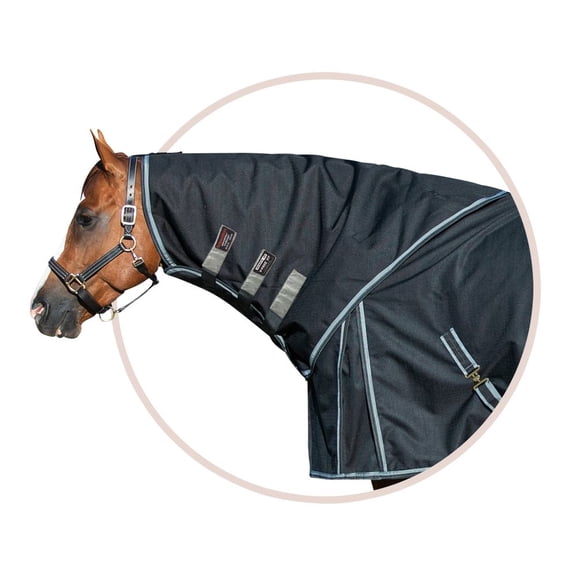 ArmorFlex Challenger II V-Free Wither Relief Horse Neck Cover | Black/Gray | Large