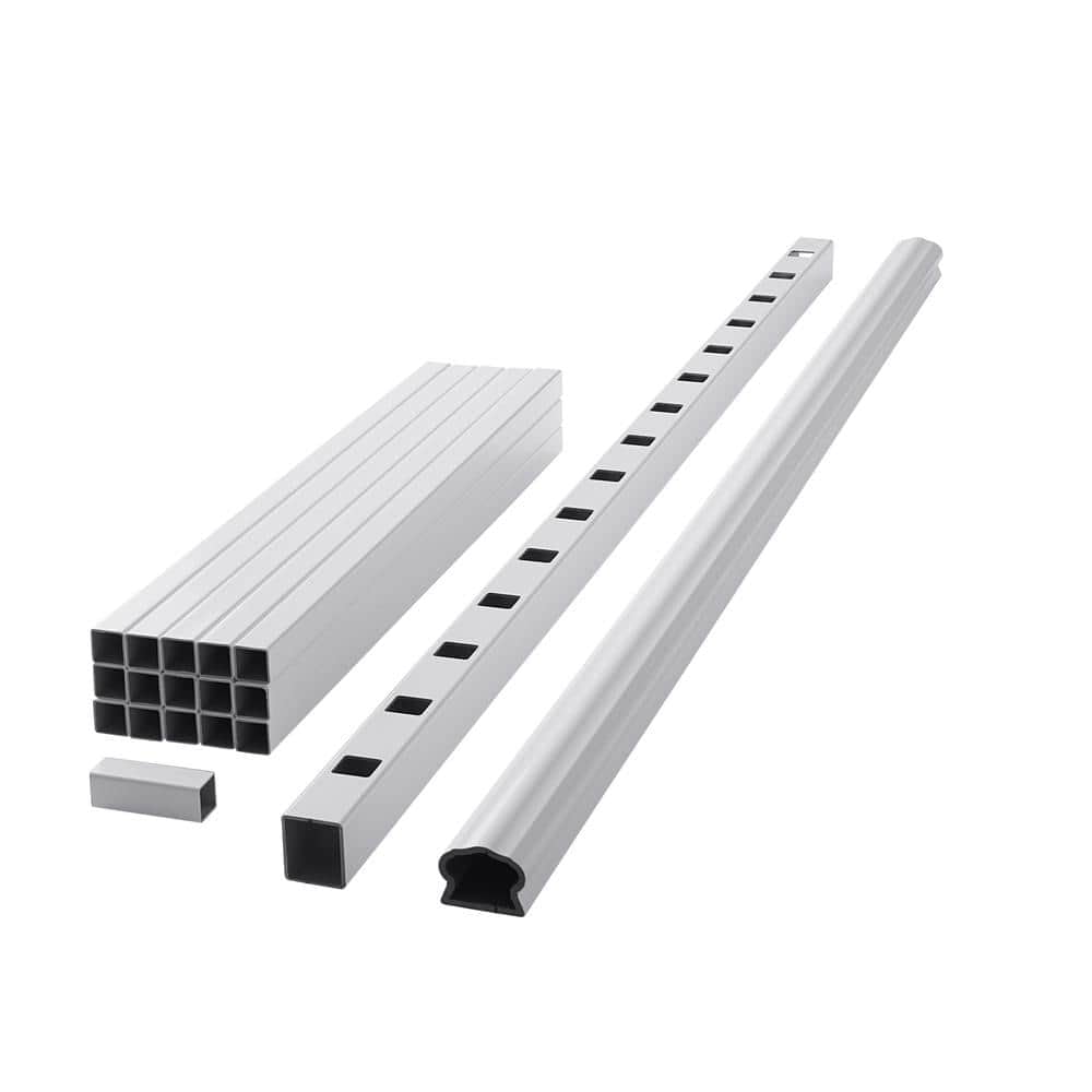 Deluxe 70 in. White Composite Rail Kit