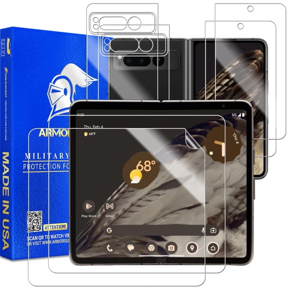 ArmorSuit 2+2+2 Pack Full Body Skin + Screen Protector for Google Pixel Fold HD Clear MilitaryShield Film - Made in USA