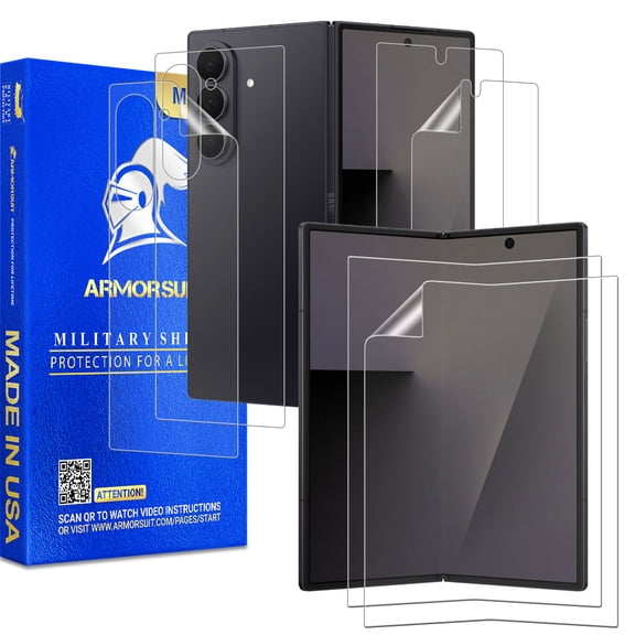ArmorSuit 2+2+2 Pack Full Body Skin + Screen Protector for Samsung Galaxy Z Flip 7 FE HD Clear MilitaryShield Film - Made in USA