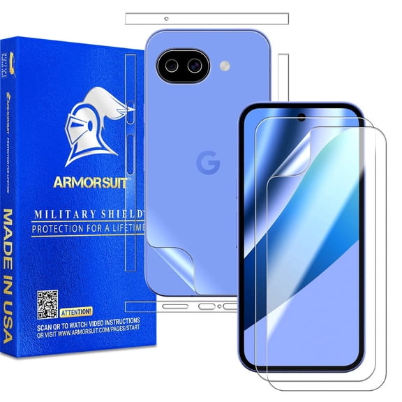 ArmorSuit 2+2 Pack Full Body Skin + Screen Protector for Google Pixel 10a (6.3 Inch) HD Clear MilitaryShield Film - Made in USA