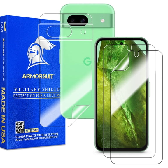 ArmorSuit 2+2 Pack Paper-Feel Texture Full Body Skin + Screen Protector for Google Pixel 8a (6.1 Inch, 2024) MilitaryShield Matte Film - Made in USA
