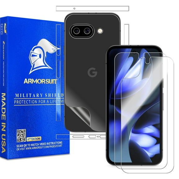 ArmorSuit 2+2 Pack Full Body Skin + Screen Protector for Google Pixel 9a HD Clear MilitaryShield Film - Made in USA