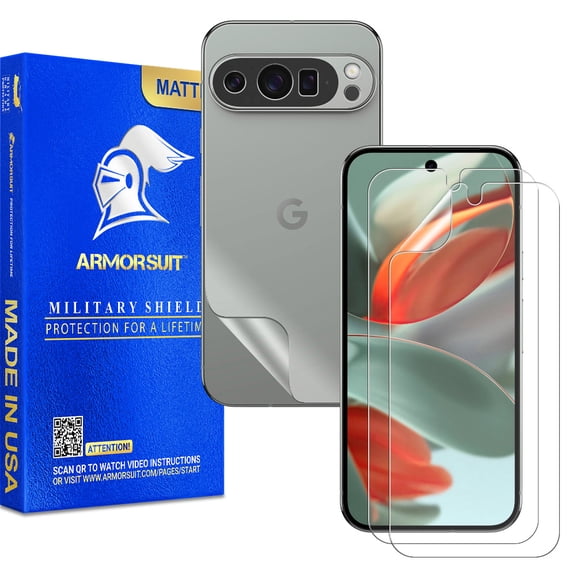 ArmorSuit 2+2 Pack Paper-Feel Texture Full Body Skin + Screen Protector for Google Pixel 9 Pro MilitaryShield Matte Film - Made in USA