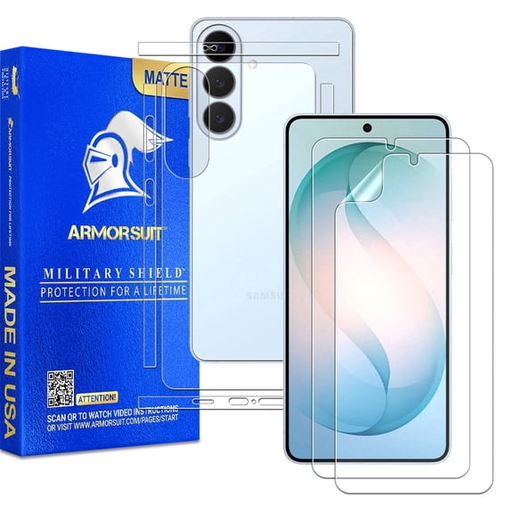 ArmorSuit 2+2 Pack Paper-Feel Texture Full Body Skin + Screen Protector for Samsung Galaxy S26 MilitaryShield Matte Film - Made in USA