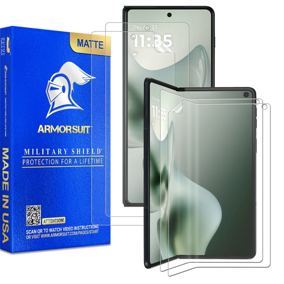 ArmorSuit 2+2 Pack Paper-Feel Texture Screen Protector for Motorola Razr Fold Case Friendly MilitaryShield Matte Film - Made in USA