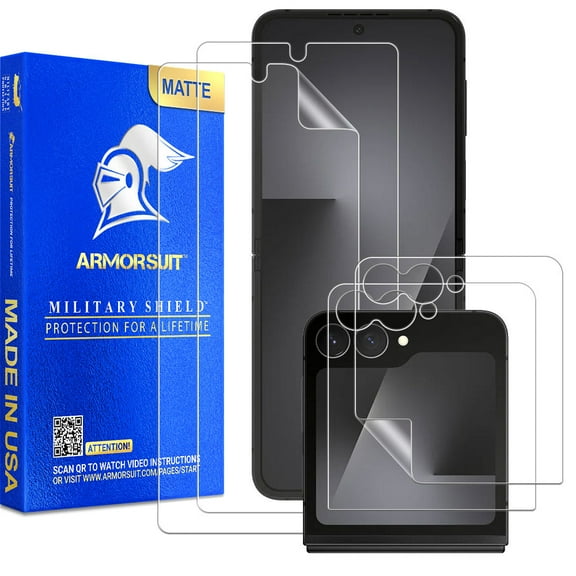 ArmorSuit 2+2 Pack Paper-Feel Texture Screen Protector for Samsung Galaxy Z Flip 7 FE Case Friendly MilitaryShield Matte Film - Made in USA