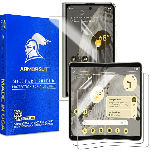 ArmorSuit 2+2 Pack Screen Protector for Google Pixel Fold Case Friendly MilitaryShield HD Clear Film - Made in USA