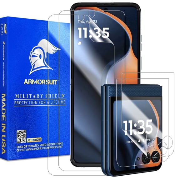 ArmorSuit 2+2 Pack Screen Protector for Motorola Razr (2026 / 2025 / 2024) Case Friendly MilitaryShield HD Clear Film - Made in USA